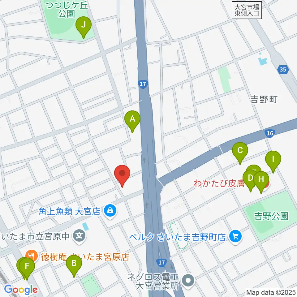 さいたまピアノ工房周辺の駐車場・コインパーキング一覧地図