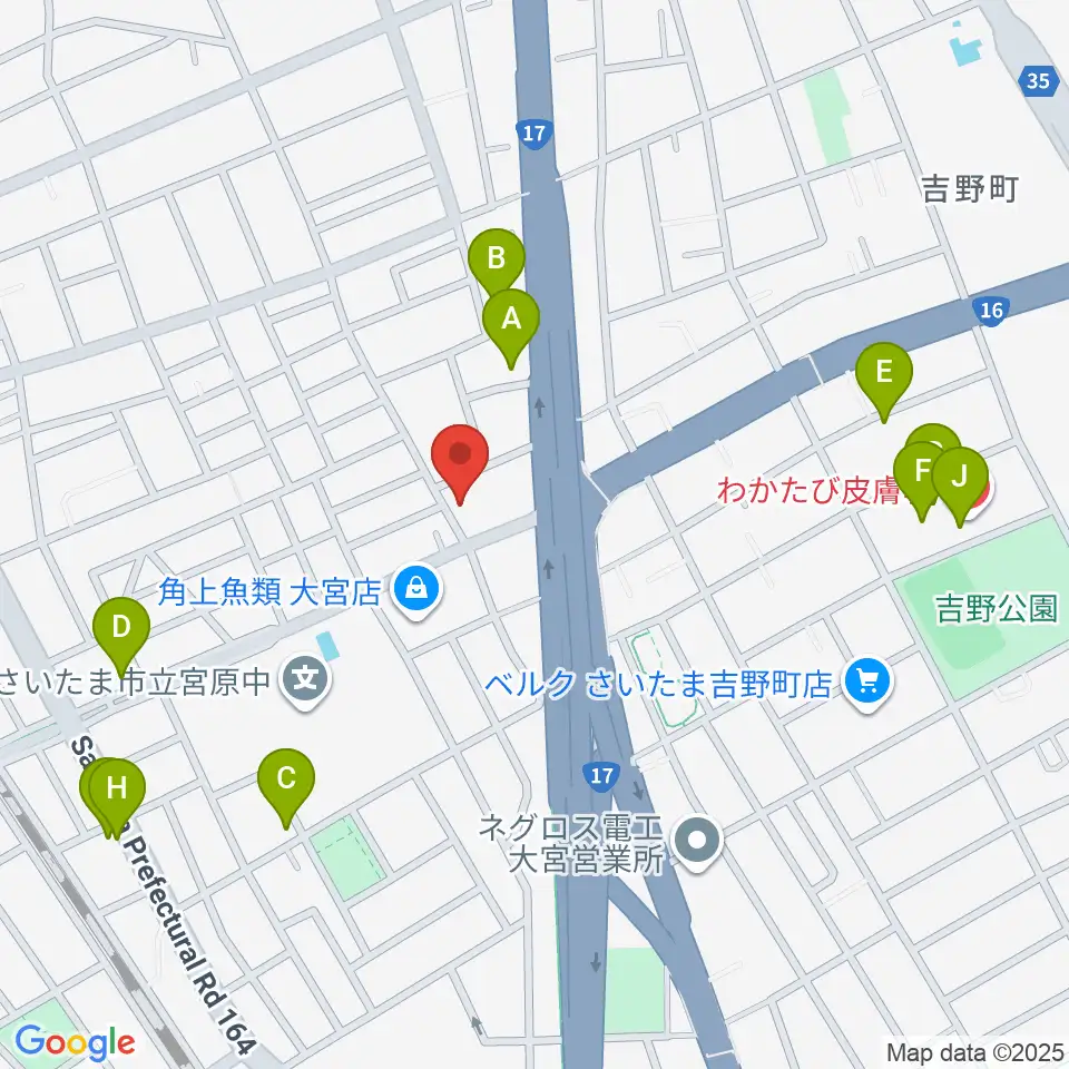 さいたまピアノ工房周辺の駐車場・コインパーキング一覧地図