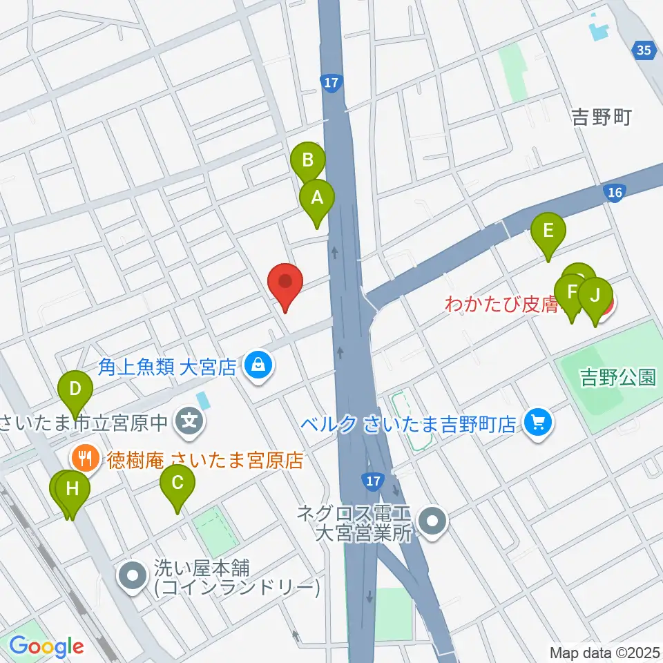 さいたまピアノ工房周辺の駐車場・コインパーキング一覧地図