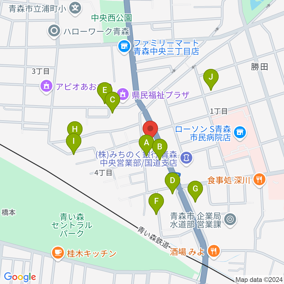 青森サブライム周辺の駐車場・コインパーキング一覧地図