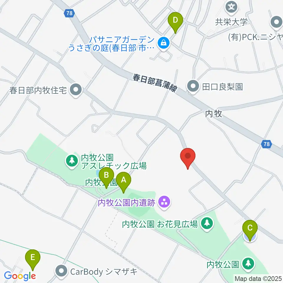 シオンピアノ工房周辺の駐車場・コインパーキング一覧地図