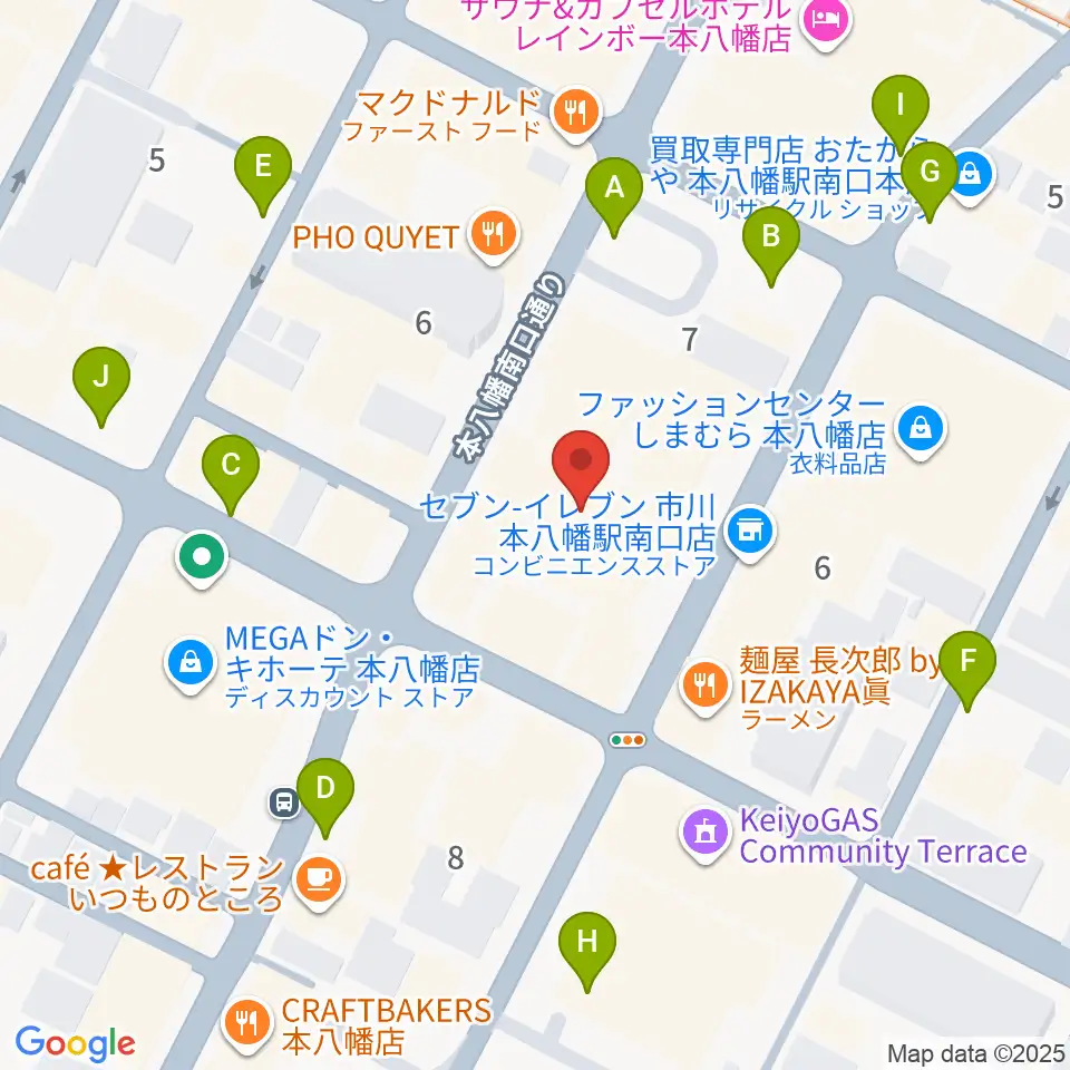 リンキィディンク本八幡周辺の駐車場・コインパーキング一覧地図
