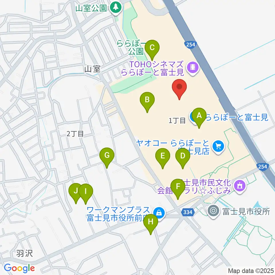島村楽器 ららぽーと富士見店周辺の駐車場・コインパーキング一覧地図