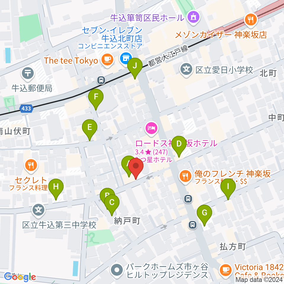 ミュージックスタジオユニバース周辺の駐車場・コインパーキング一覧地図