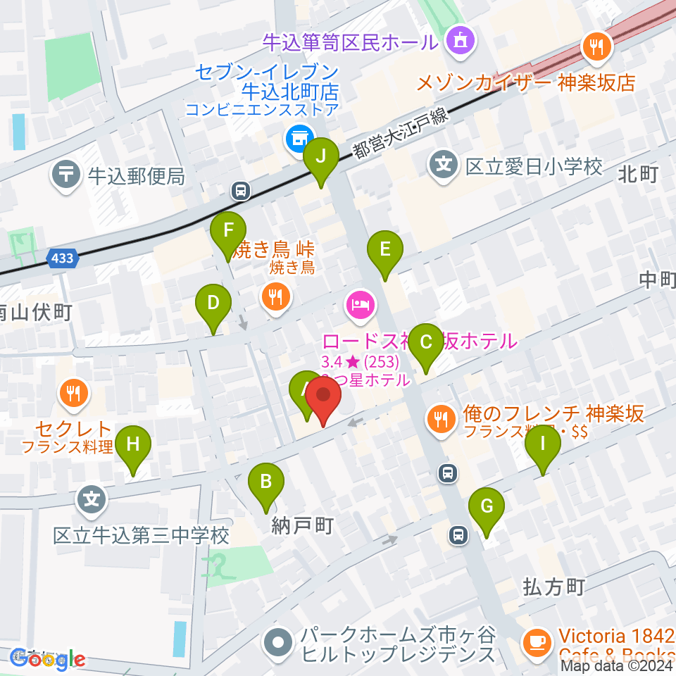 ミュージックスタジオユニバース周辺の駐車場・コインパーキング一覧地図