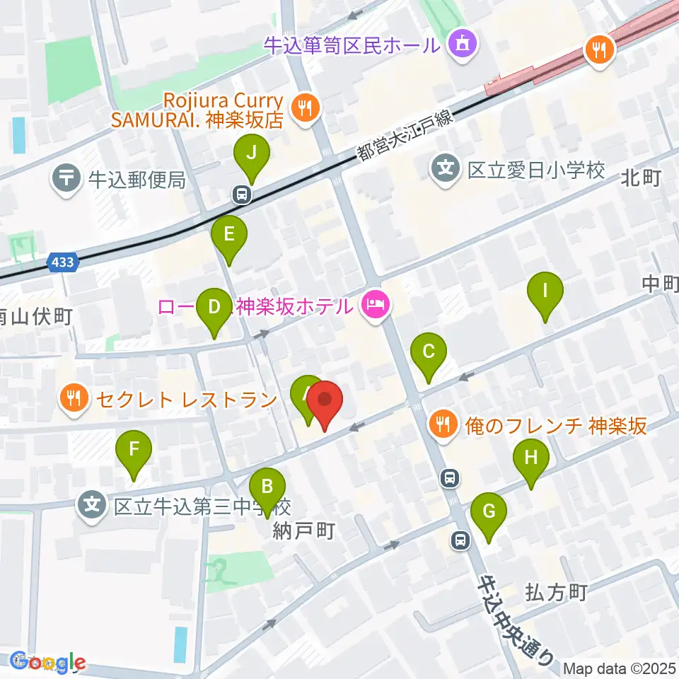 ミュージックスタジオユニバース周辺の駐車場・コインパーキング一覧地図
