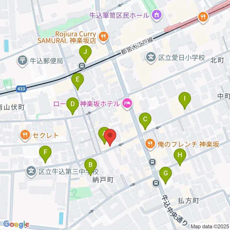 ミュージックスタジオユニバース周辺の駐車場・コインパーキング一覧地図