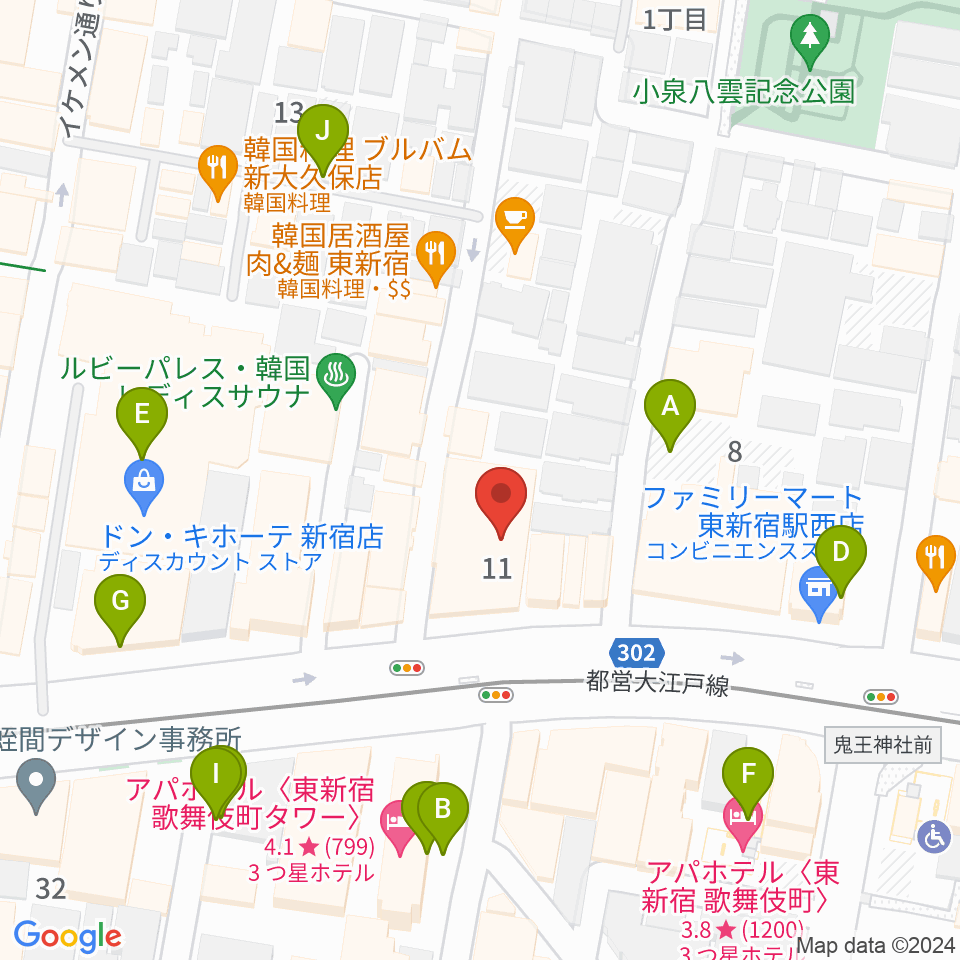 代アニLIVEステーション周辺の駐車場・コインパーキング一覧地図