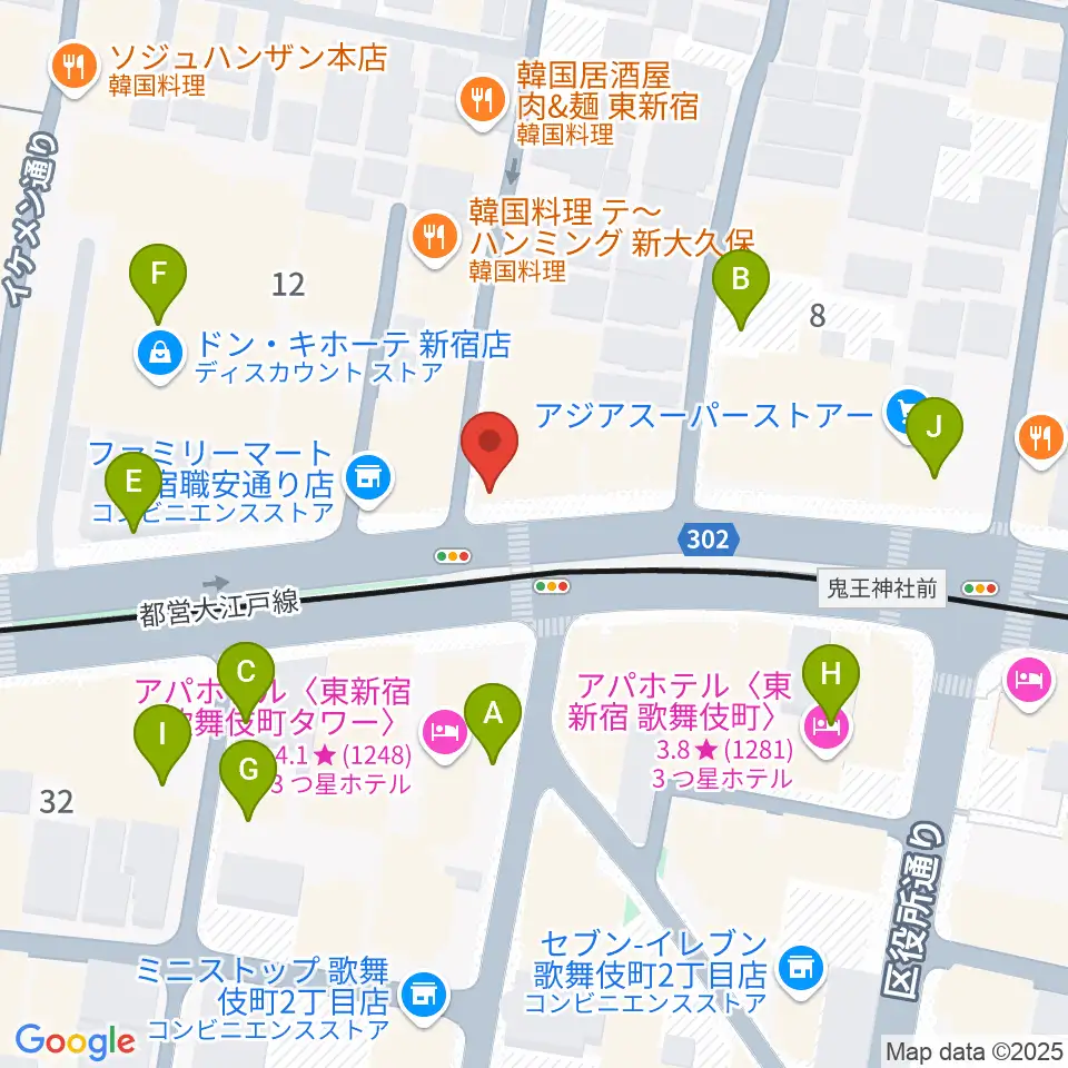 代アニLIVEステーション周辺の駐車場・コインパーキング一覧地図