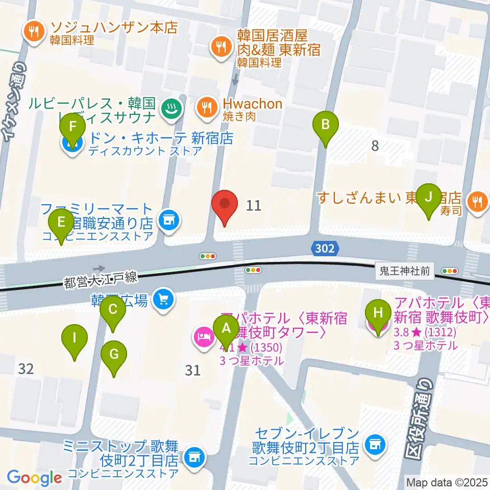 代アニLIVEステーション周辺の駐車場・コインパーキング一覧地図