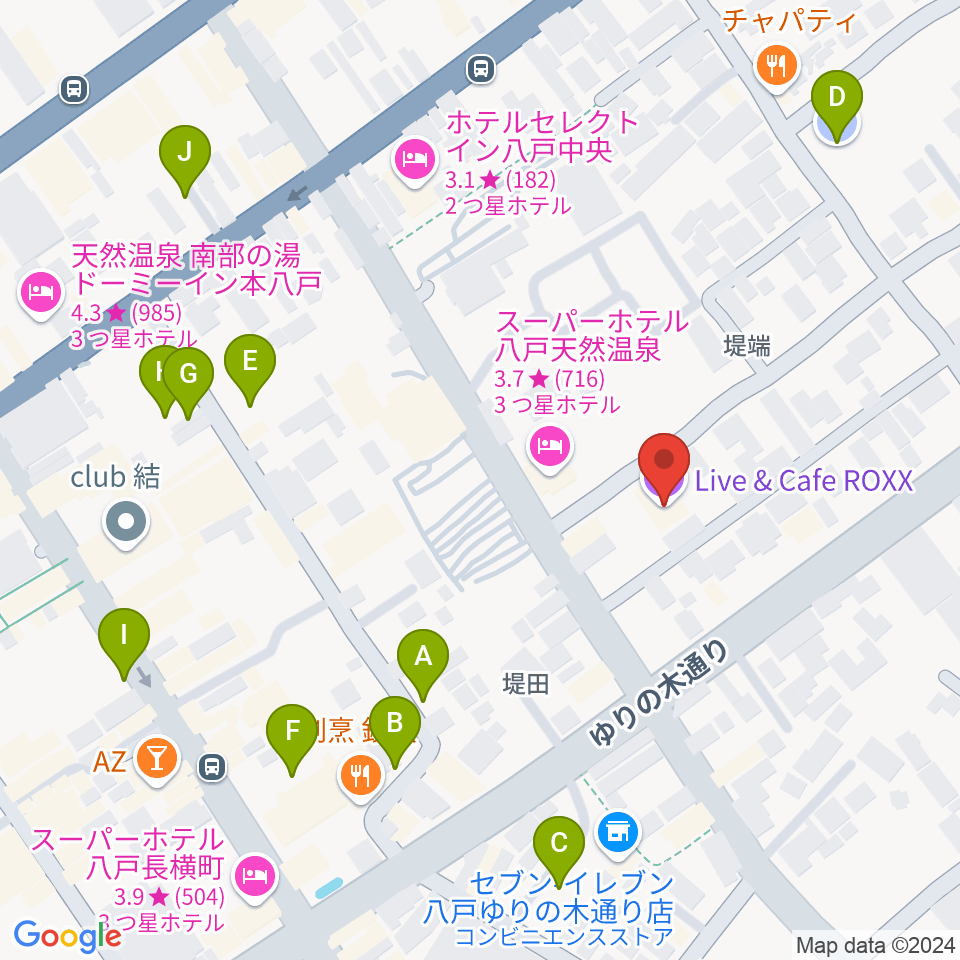 八戸ロックス周辺の駐車場・コインパーキング一覧地図