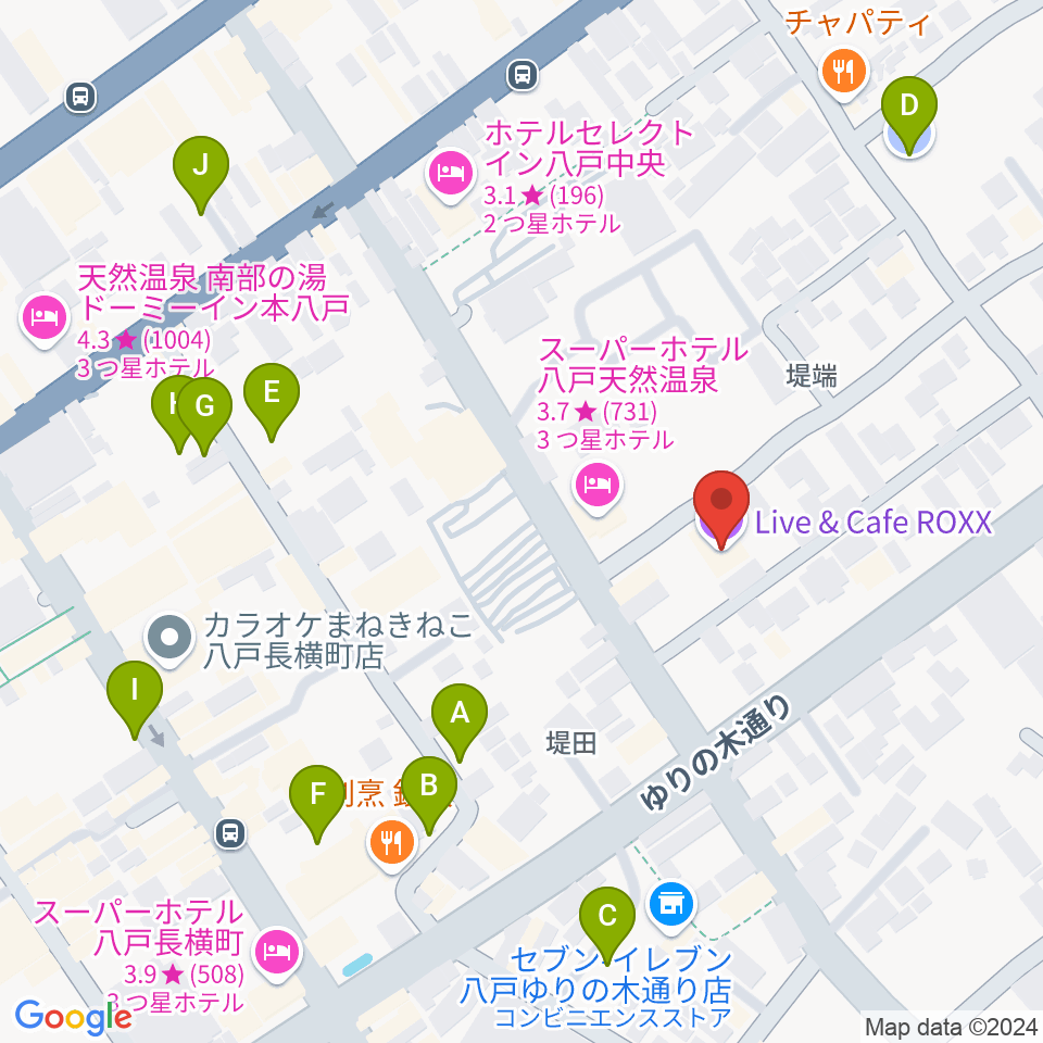 八戸ロックス周辺の駐車場・コインパーキング一覧地図