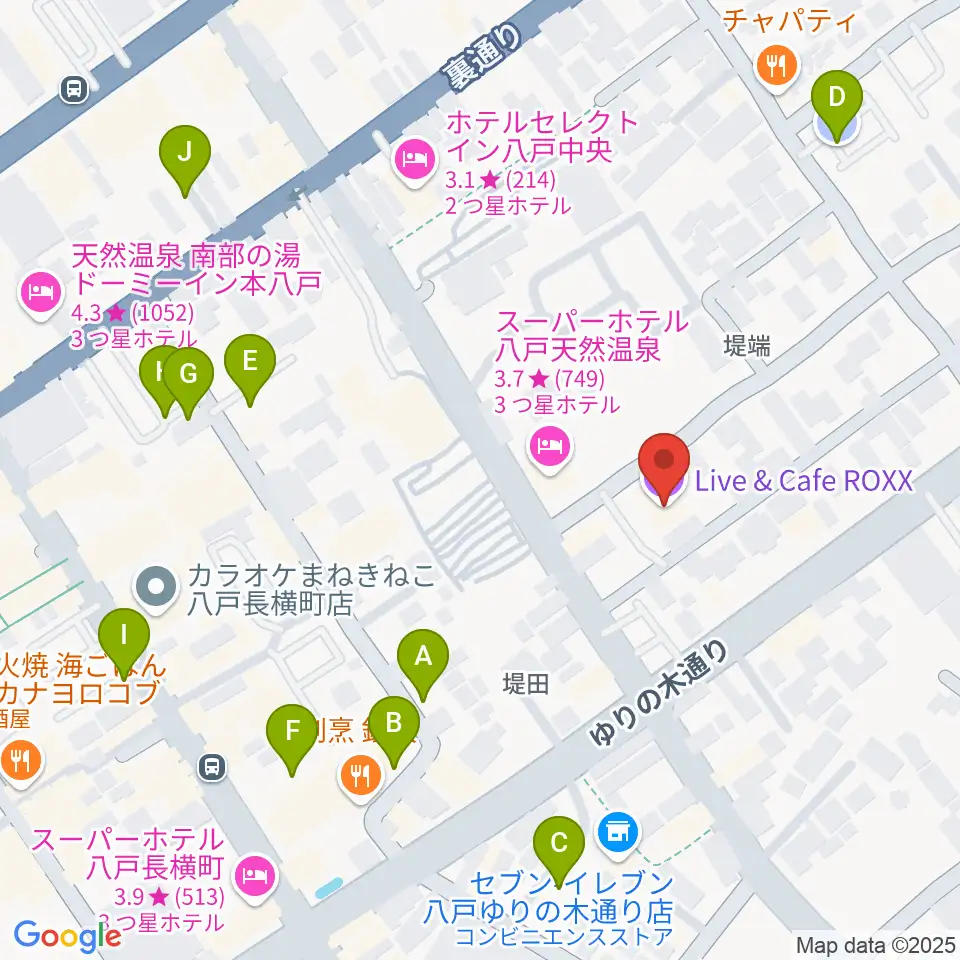 八戸ロックス周辺の駐車場・コインパーキング一覧地図