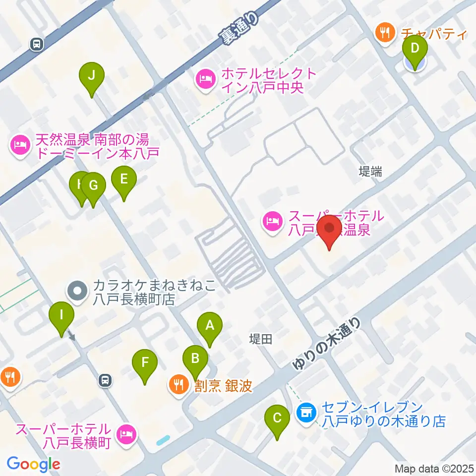 八戸ロックス周辺の駐車場・コインパーキング一覧地図