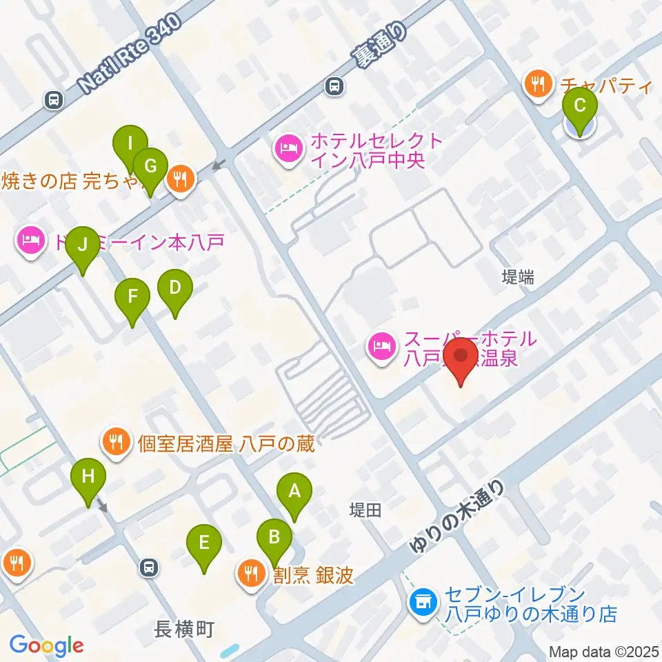 八戸ロックス周辺の駐車場・コインパーキング一覧地図