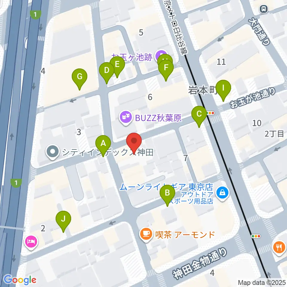 モリダイラ楽器 M's Space周辺の駐車場・コインパーキング一覧地図