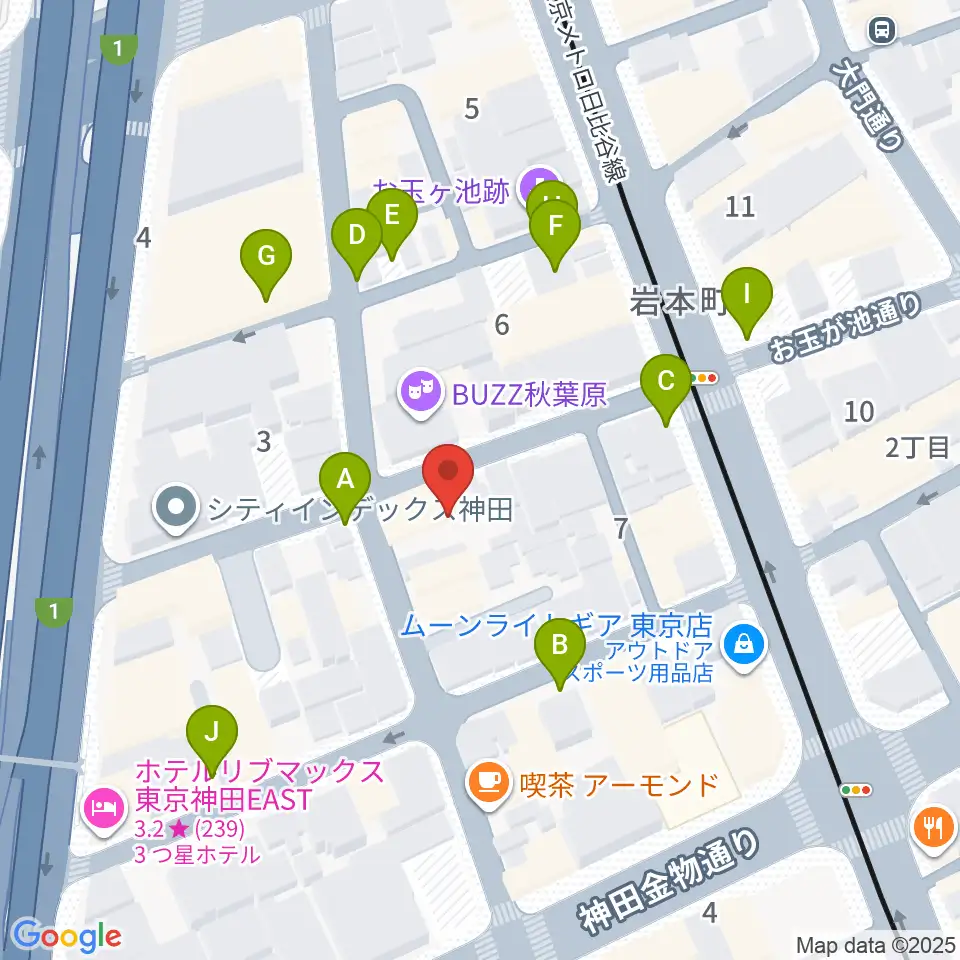 モリダイラ楽器 M's Space周辺の駐車場・コインパーキング一覧地図