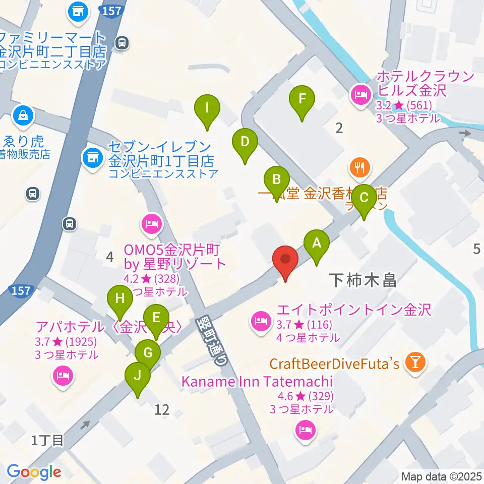 金沢gateBlack周辺の駐車場・コインパーキング一覧地図
