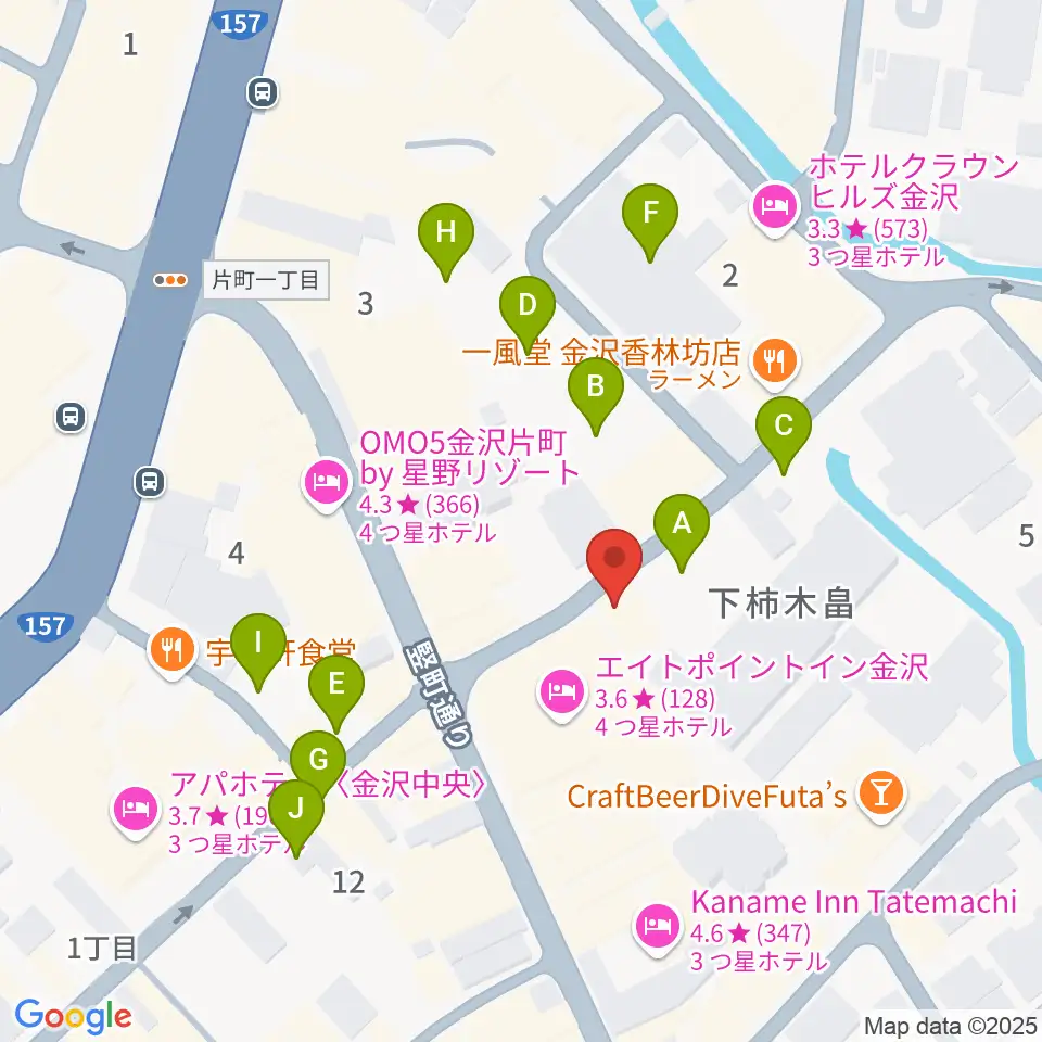 金沢gateBlack周辺の駐車場・コインパーキング一覧地図
