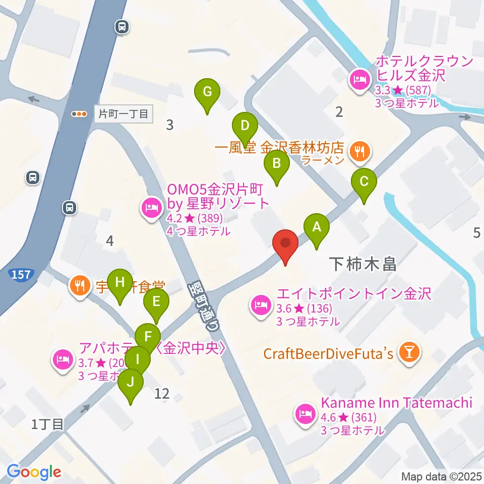 金沢gateBlack周辺の駐車場・コインパーキング一覧地図