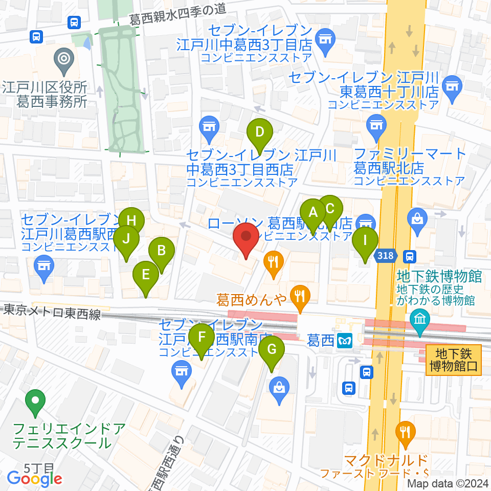 リンキーディンク葛西店周辺の駐車場・コインパーキング一覧地図