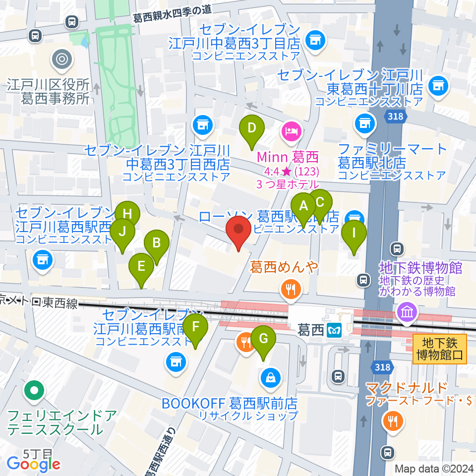 リンキーディンク葛西店周辺の駐車場・コインパーキング一覧地図