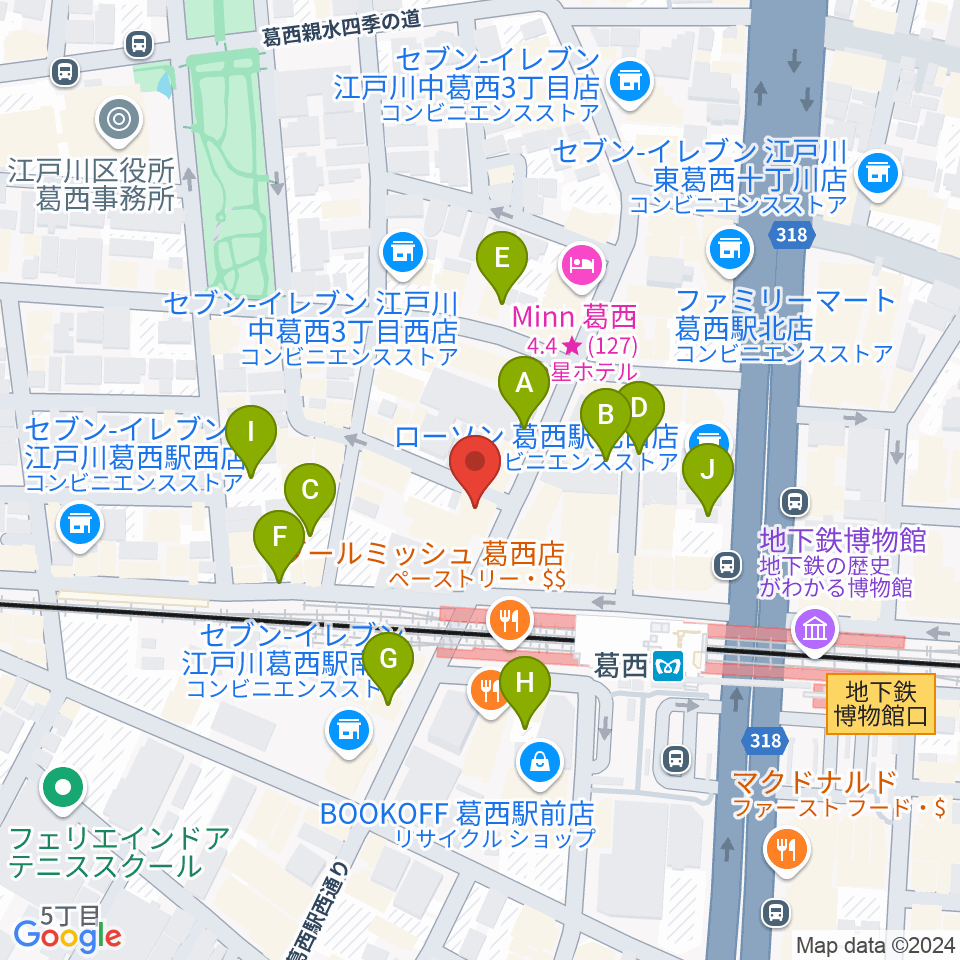 リンキーディンク葛西店周辺の駐車場・コインパーキング一覧地図