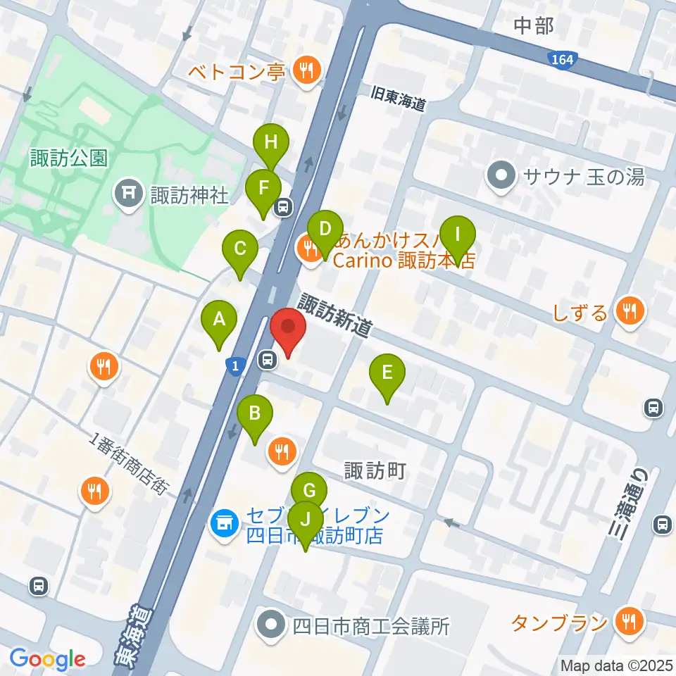 四日市VORTEX周辺の駐車場・コインパーキング一覧地図