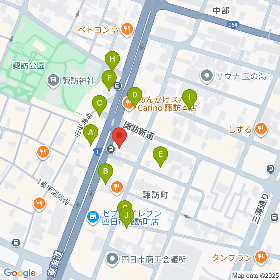 四日市VORTEX周辺の駐車場・コインパーキング一覧地図