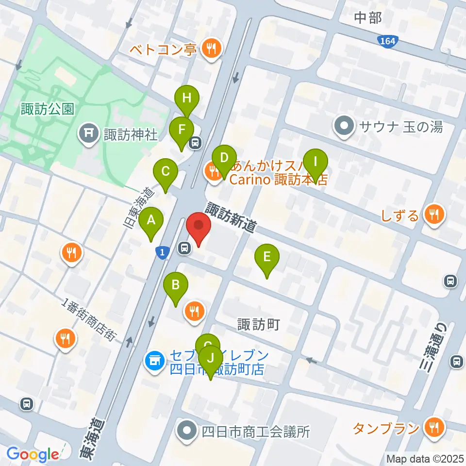 四日市VORTEX周辺の駐車場・コインパーキング一覧地図