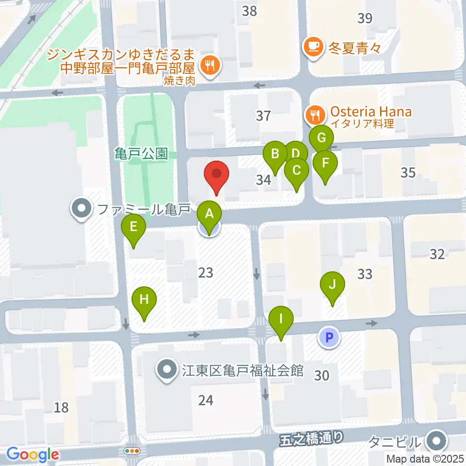 スタジオDIVO亀戸周辺の駐車場・コインパーキング一覧地図