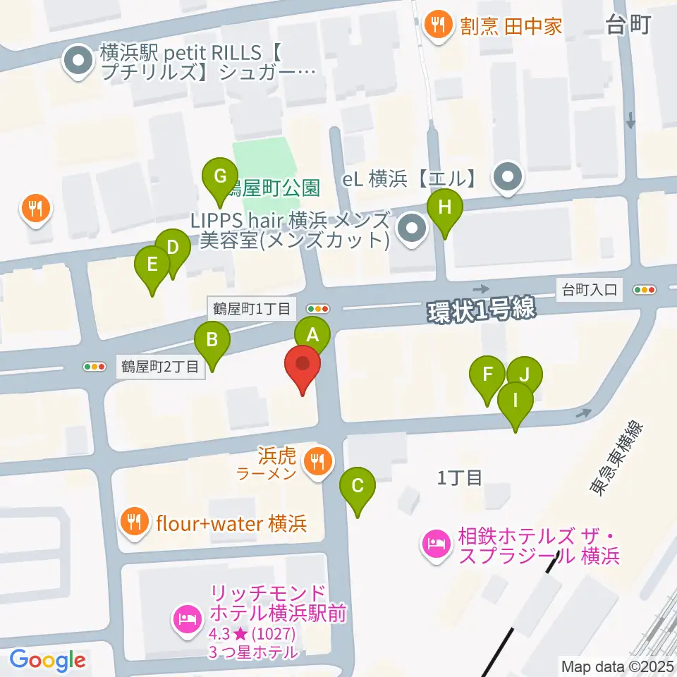 クラウドナインスタジオ 横浜北口店周辺の駐車場・コインパーキング一覧地図