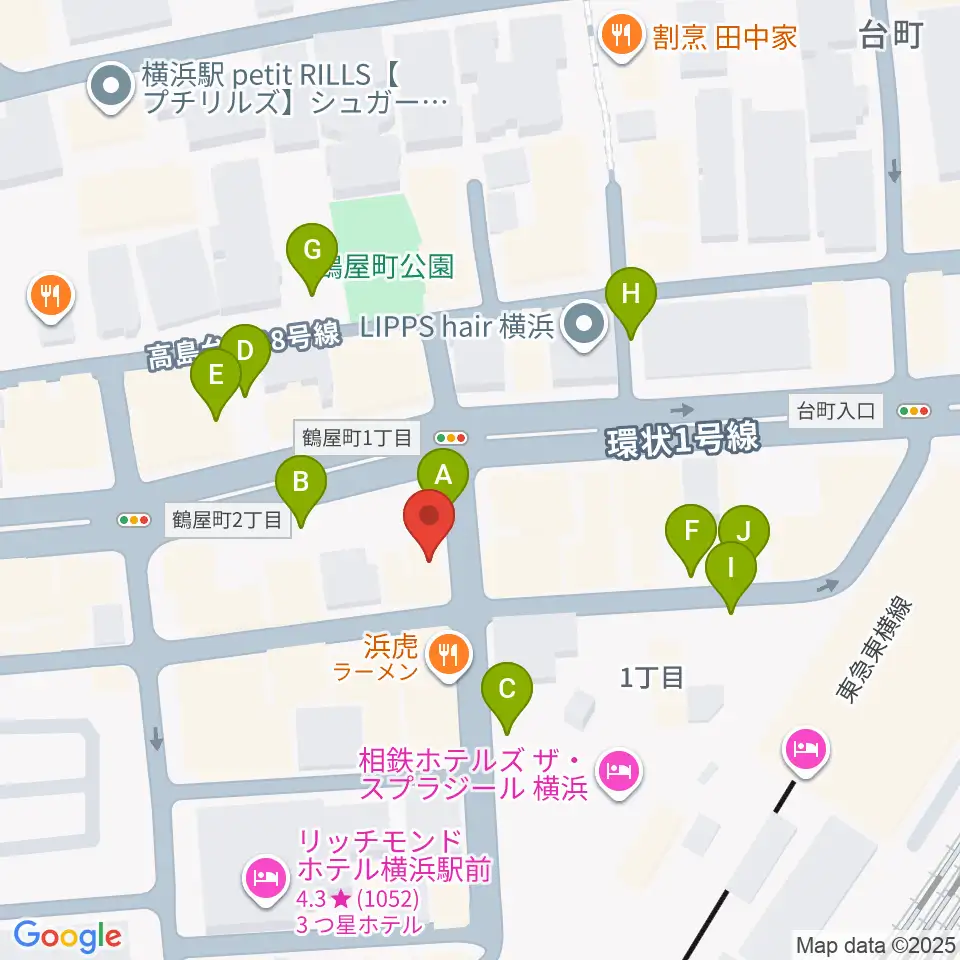 クラウドナインスタジオ 横浜北口店周辺の駐車場・コインパーキング一覧地図