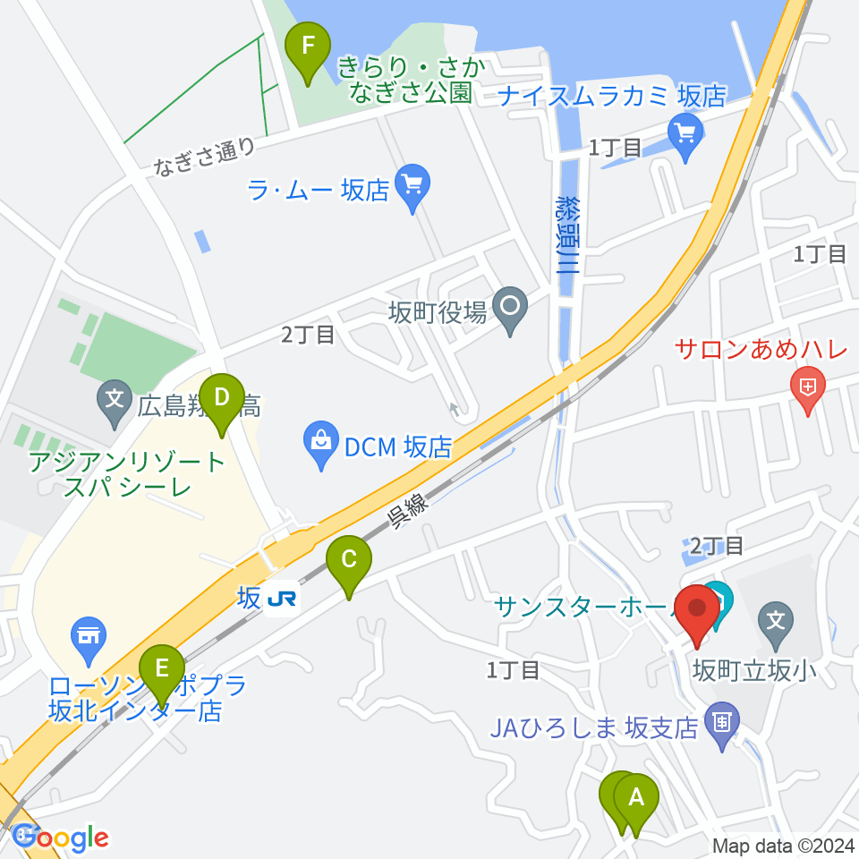 サンスターホール周辺の駐車場・コインパーキング一覧地図