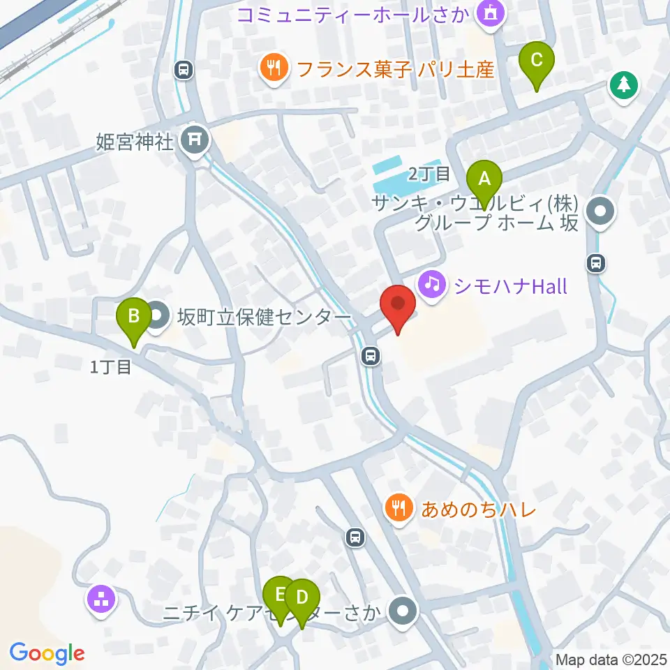 シモハナホール周辺の駐車場・コインパーキング一覧地図