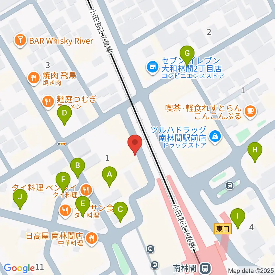 相模楽器 南林間店周辺の駐車場・コインパーキング一覧地図