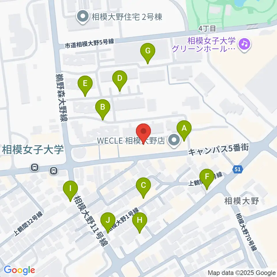 相模楽器 ロビー店周辺の駐車場・コインパーキング一覧地図