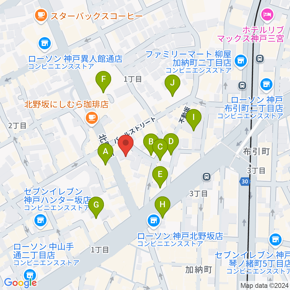 神戸Y's ROAD周辺の駐車場・コインパーキング一覧地図