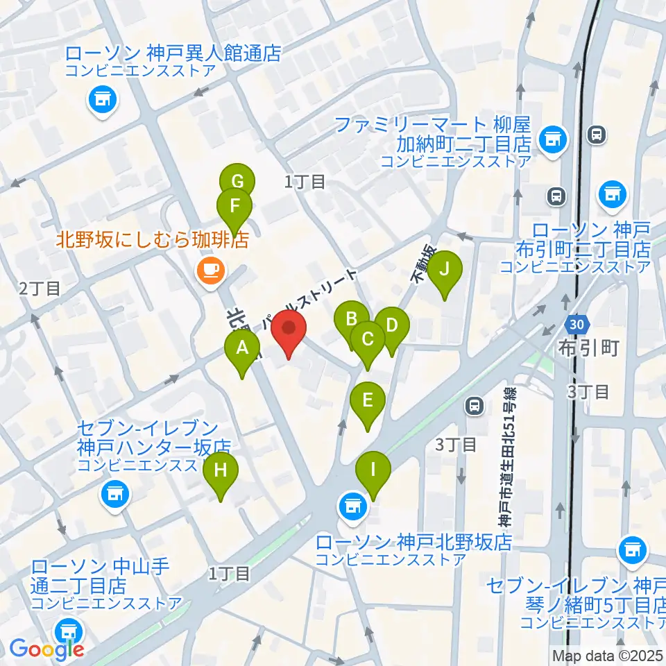 神戸Y's ROAD周辺の駐車場・コインパーキング一覧地図