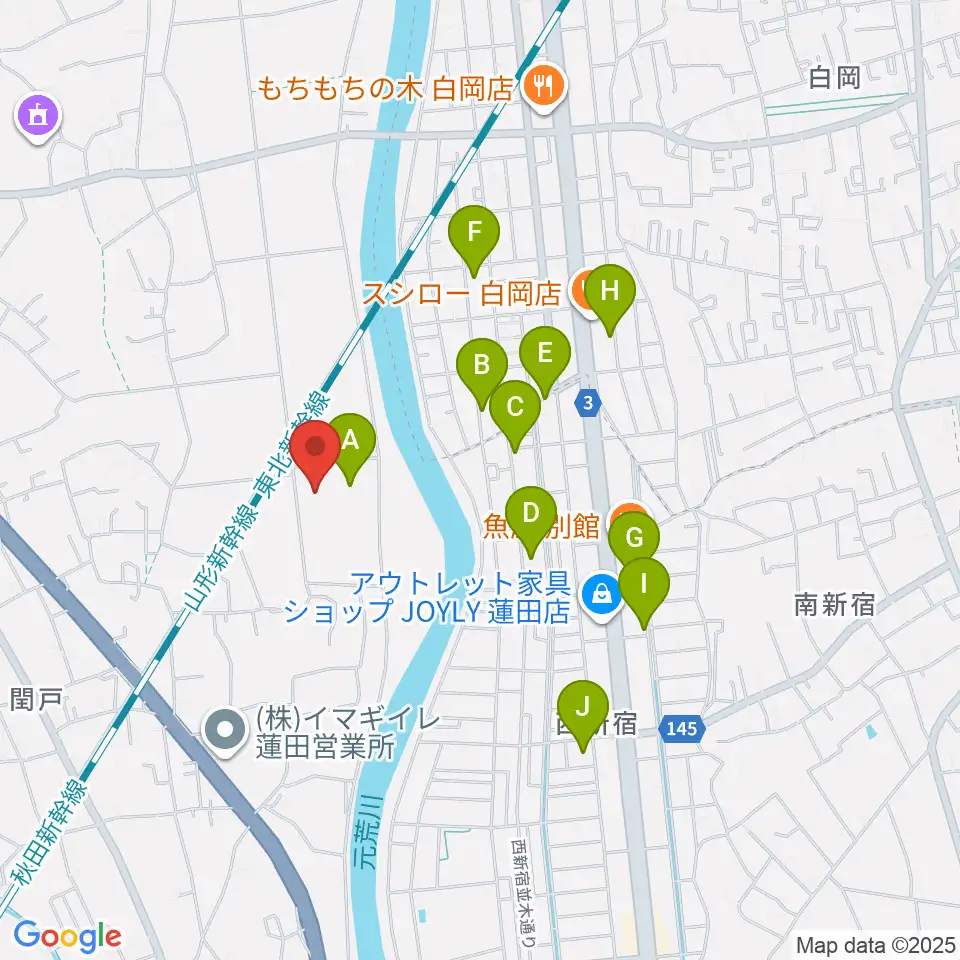 蓮田市総合文化会館ハストピア周辺の駐車場・コインパーキング一覧地図