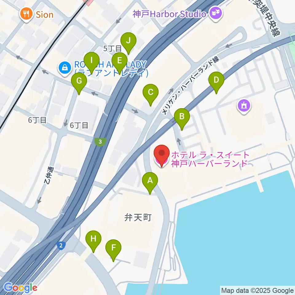 ラ・スイート神戸グラン・ブルー周辺の駐車場・コインパーキング一覧地図