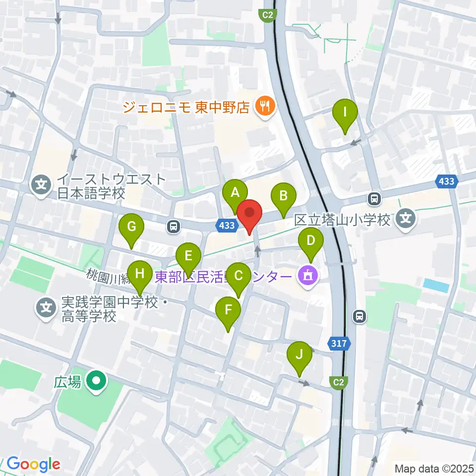 中野坂上aja周辺の駐車場・コインパーキング一覧地図