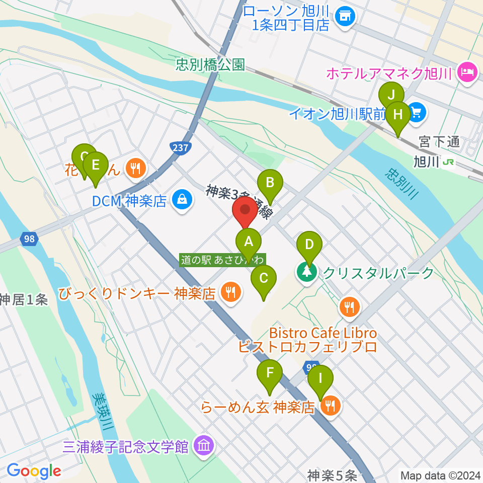 神楽市民交流センター 神楽公民館・木楽輪周辺の駐車場・コインパーキング一覧地図