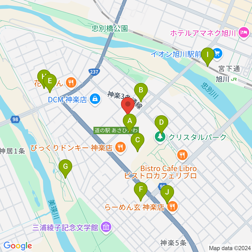 神楽市民交流センター 神楽公民館・木楽輪周辺の駐車場・コインパーキング一覧地図