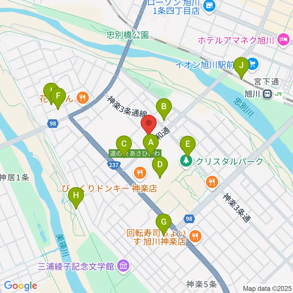 神楽市民交流センター 神楽公民館・木楽輪周辺の駐車場・コインパーキング一覧地図