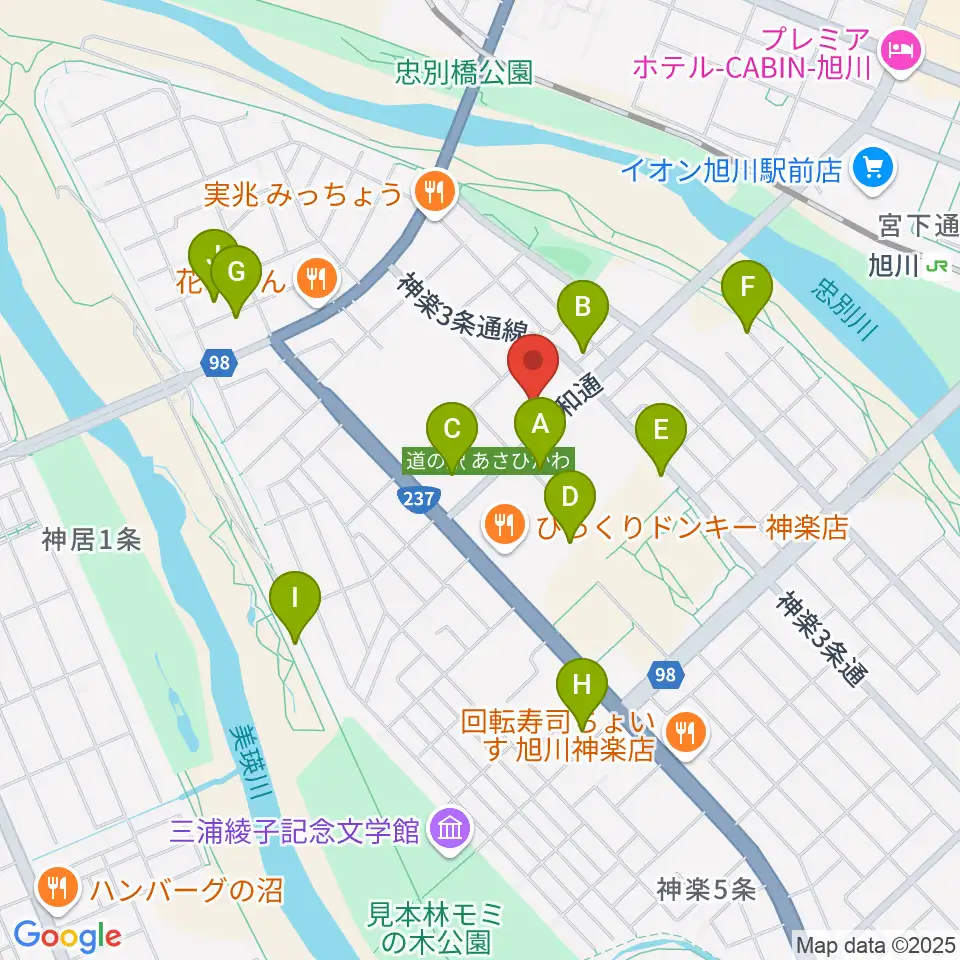神楽市民交流センター 神楽公民館・木楽輪周辺の駐車場・コインパーキング一覧地図