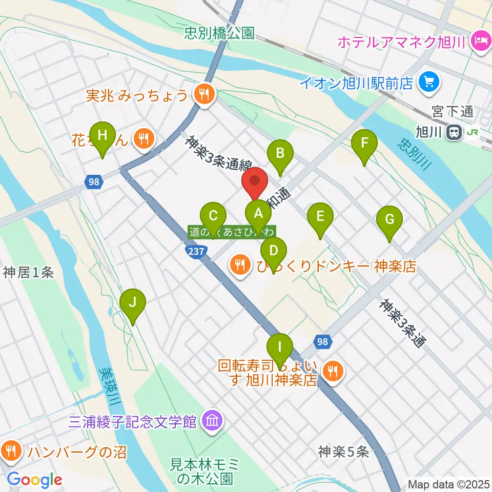 神楽市民交流センター 神楽公民館・木楽輪周辺の駐車場・コインパーキング一覧地図