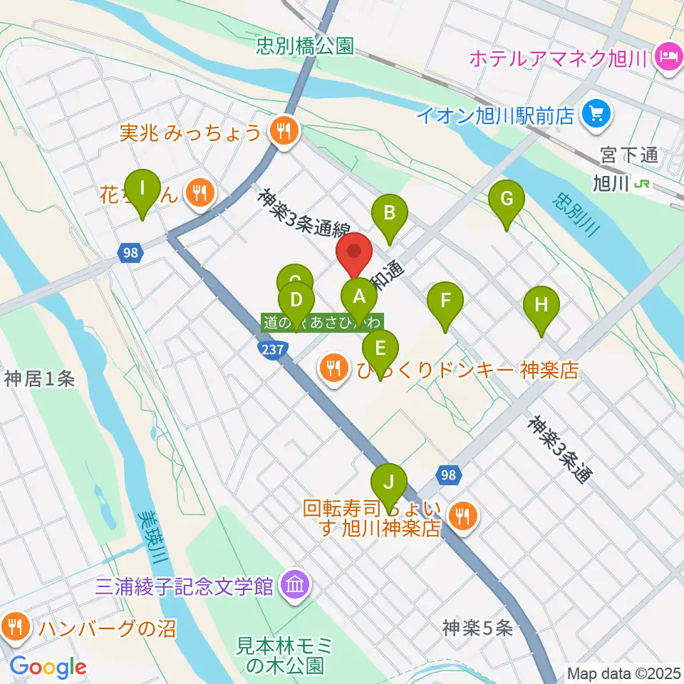 神楽市民交流センター 神楽公民館・木楽輪周辺の駐車場・コインパーキング一覧地図