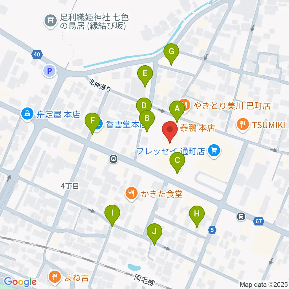 サウンド・ジムあしかが周辺の駐車場・コインパーキング一覧地図