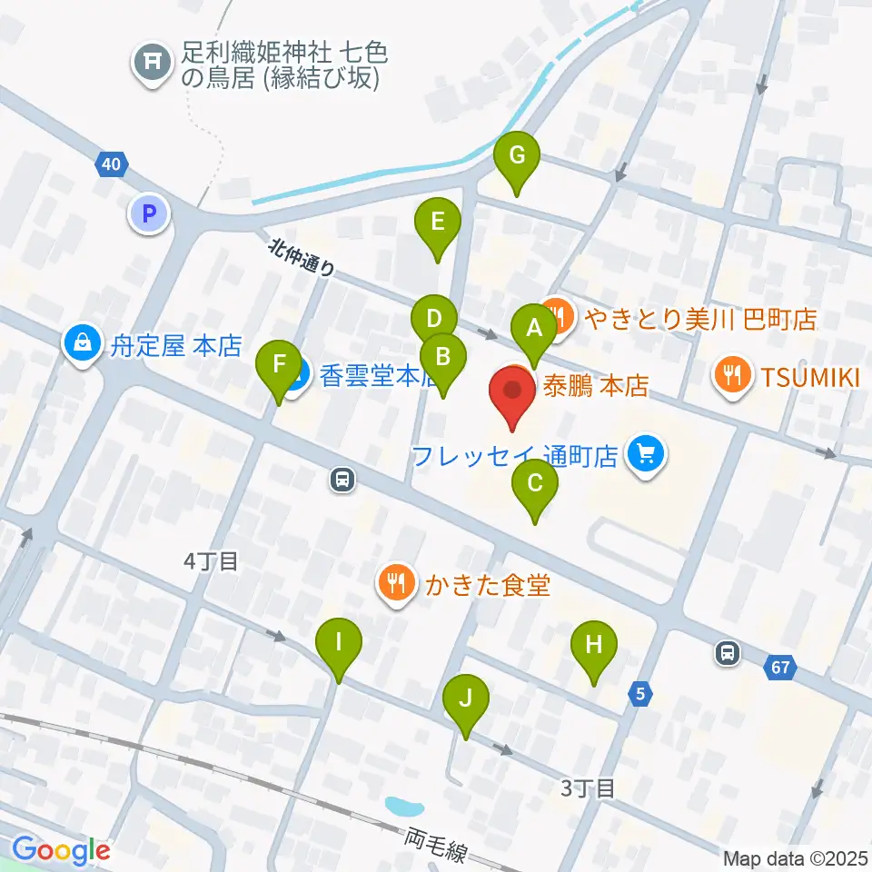 サウンド・ジムあしかが周辺の駐車場・コインパーキング一覧地図